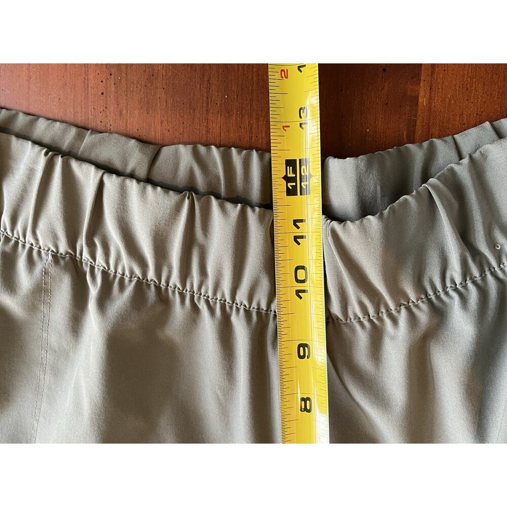 T By Talbots Pants Size 2X Wide Crop Leg Stretch High Rise Green Casual Coastal - Picture 10 of 13